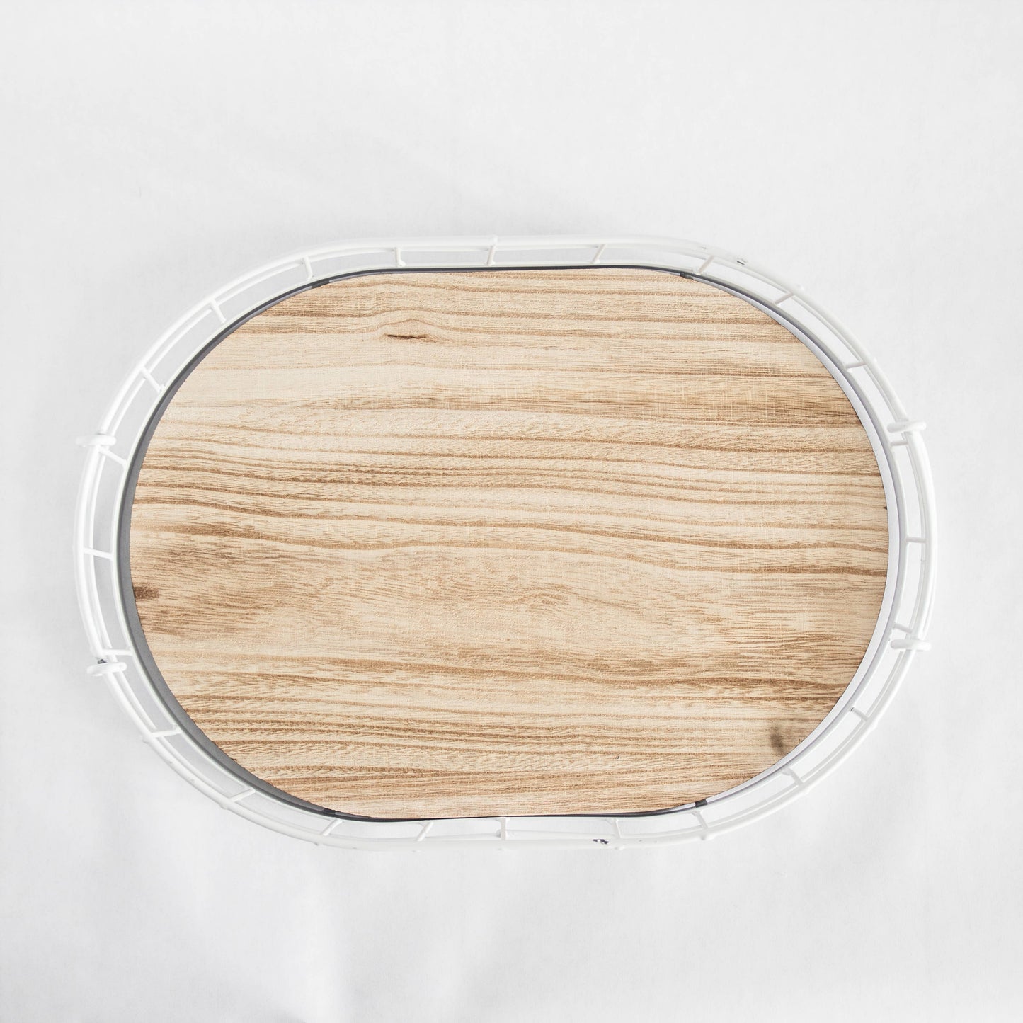 449 - Wooden Iron Tray: Medium / Black