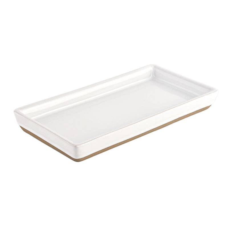 White Stoneware Tray - Home Decor & Gifts