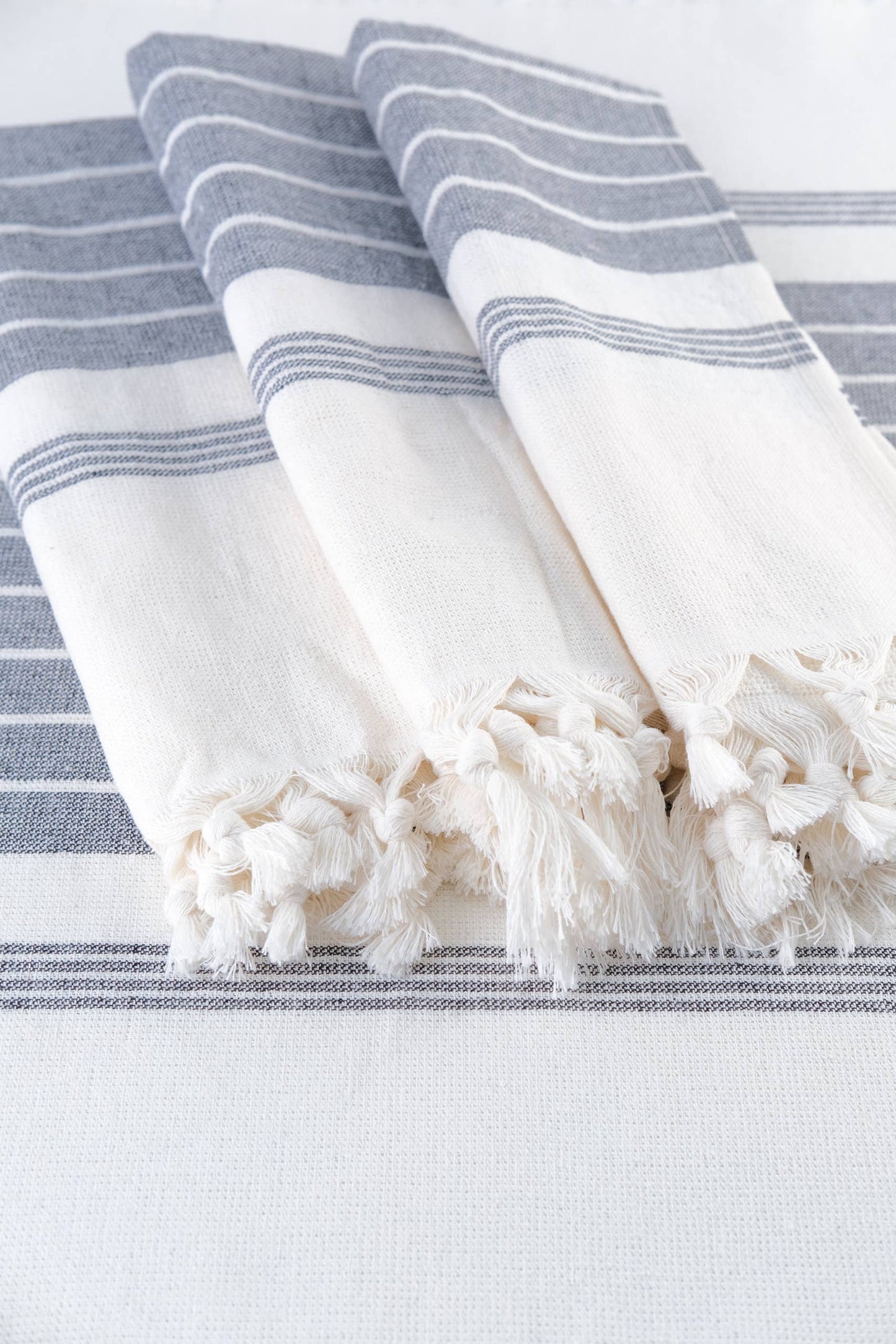 Darya Turkish Cotton Kitchen / Hand Towel  23x17 in: Gray