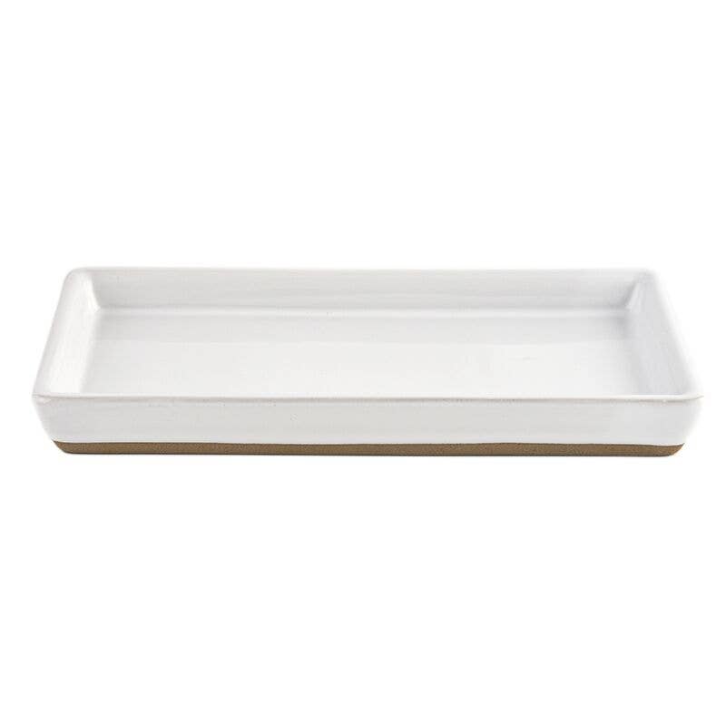 White Stoneware Tray - Home Decor & Gifts